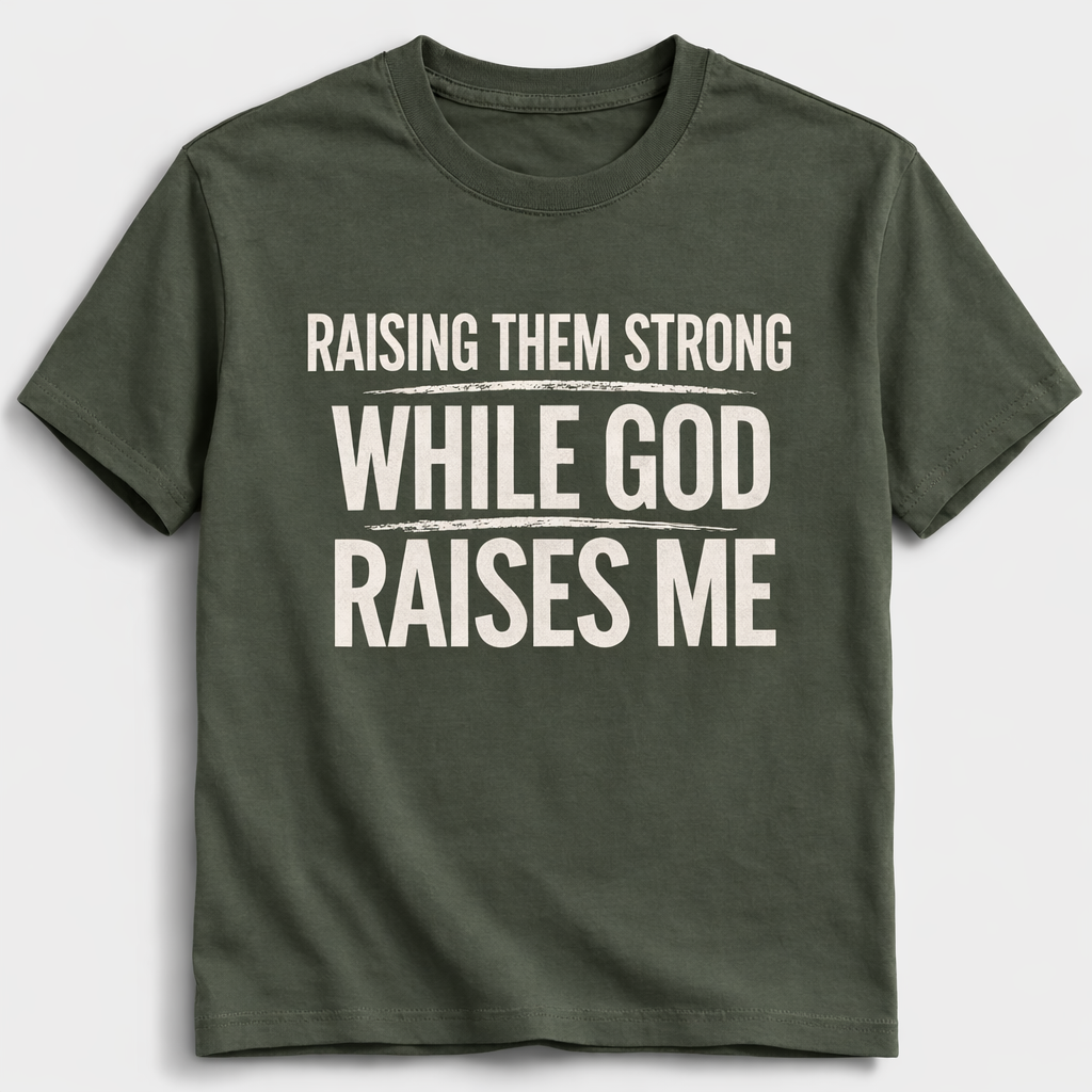 Raising them Strong,While God Raise Me Tee