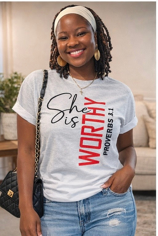 She is Worthy Proverbs 3:1 Tee