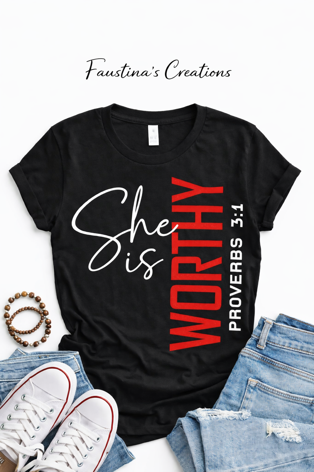 She is Worthy Proverbs 3:1 Tee