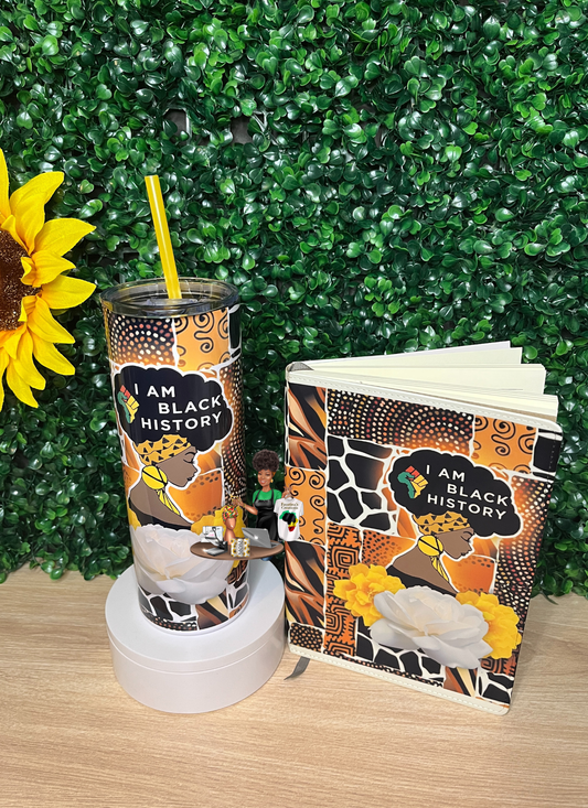 I am black History Tumbler & Journal Set