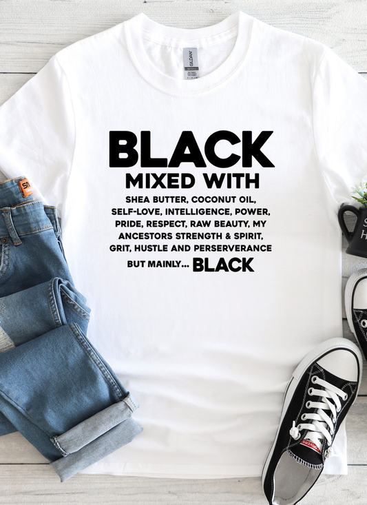 Black mixed with Statement T-Shirt