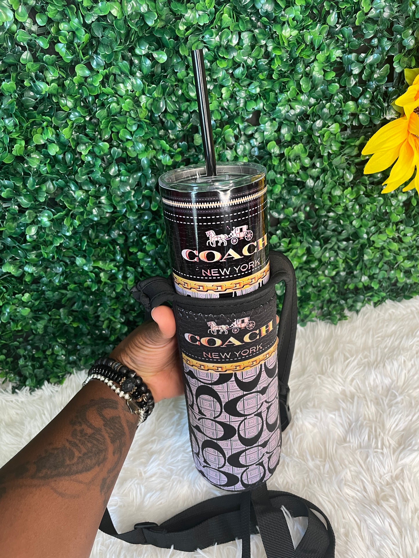Designer Tumbler with Carrier Bag
